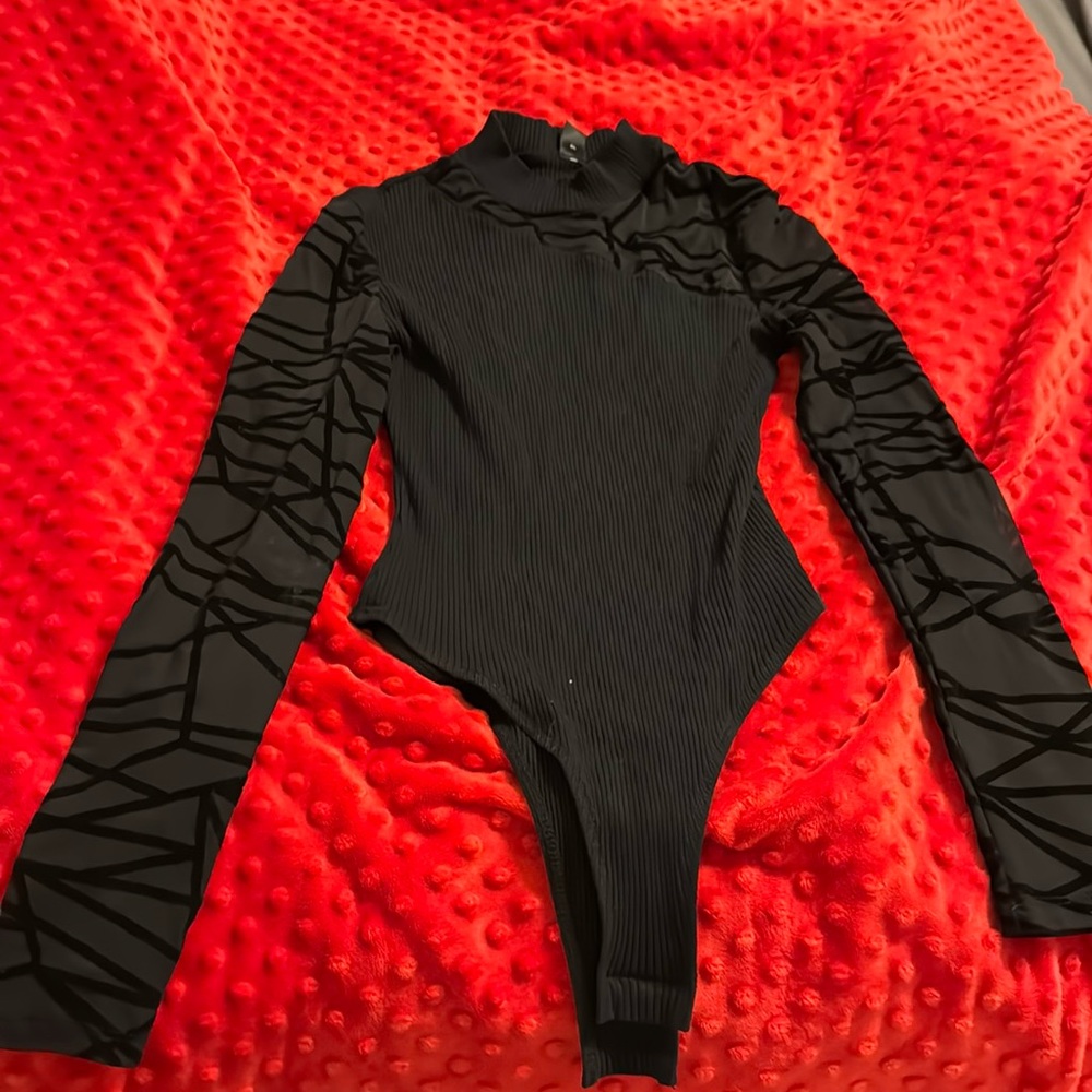 Black sheer bodysuit